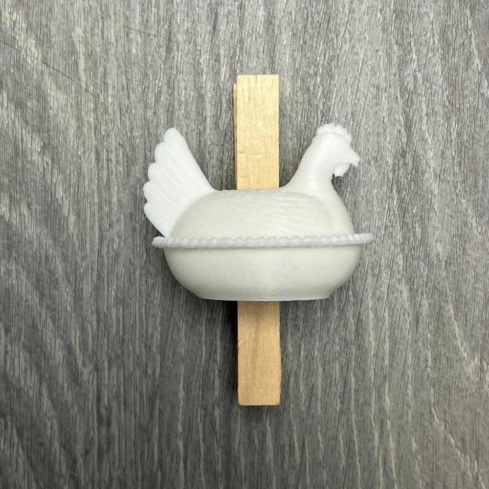 Set of 5 Farmhouse Hen Chicken HON Magnet Photo Chip Clips 3D Printed Clothespin